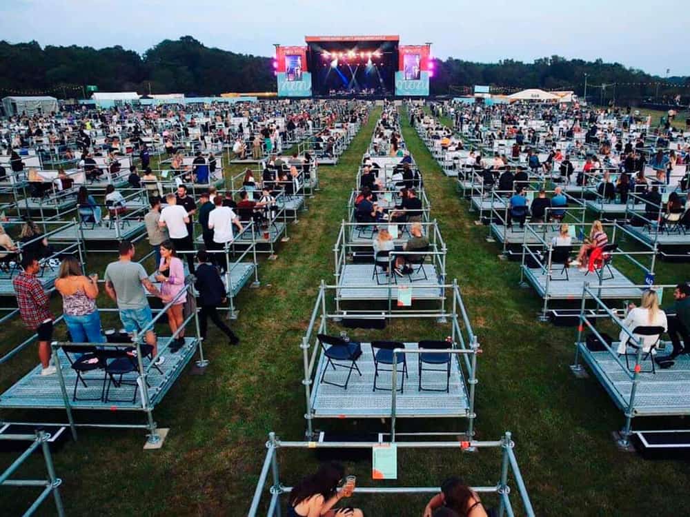 Concierto con distancia social en Virgin Money Unity Arena