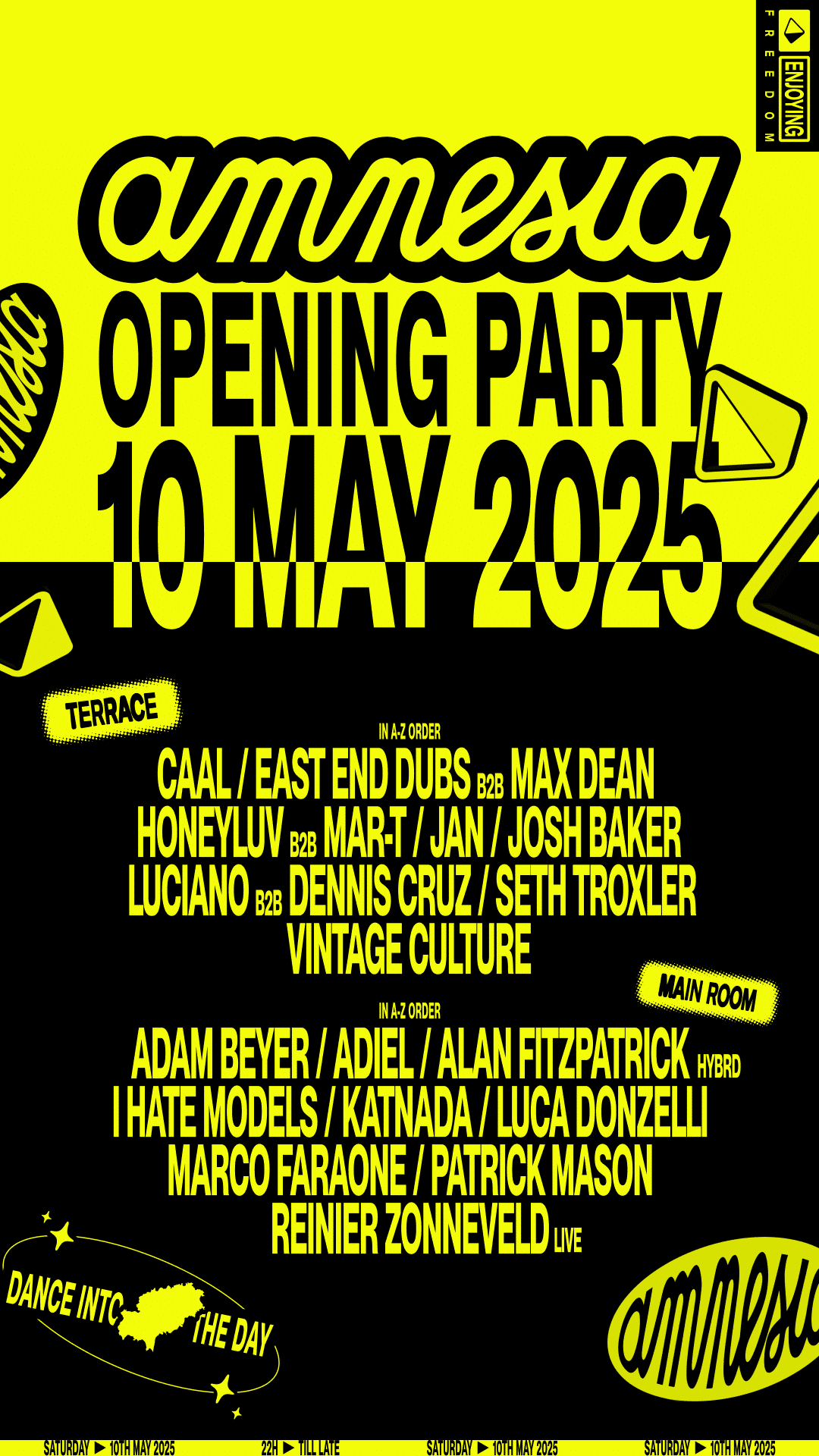 Amnesia Opening Party cartel 2025