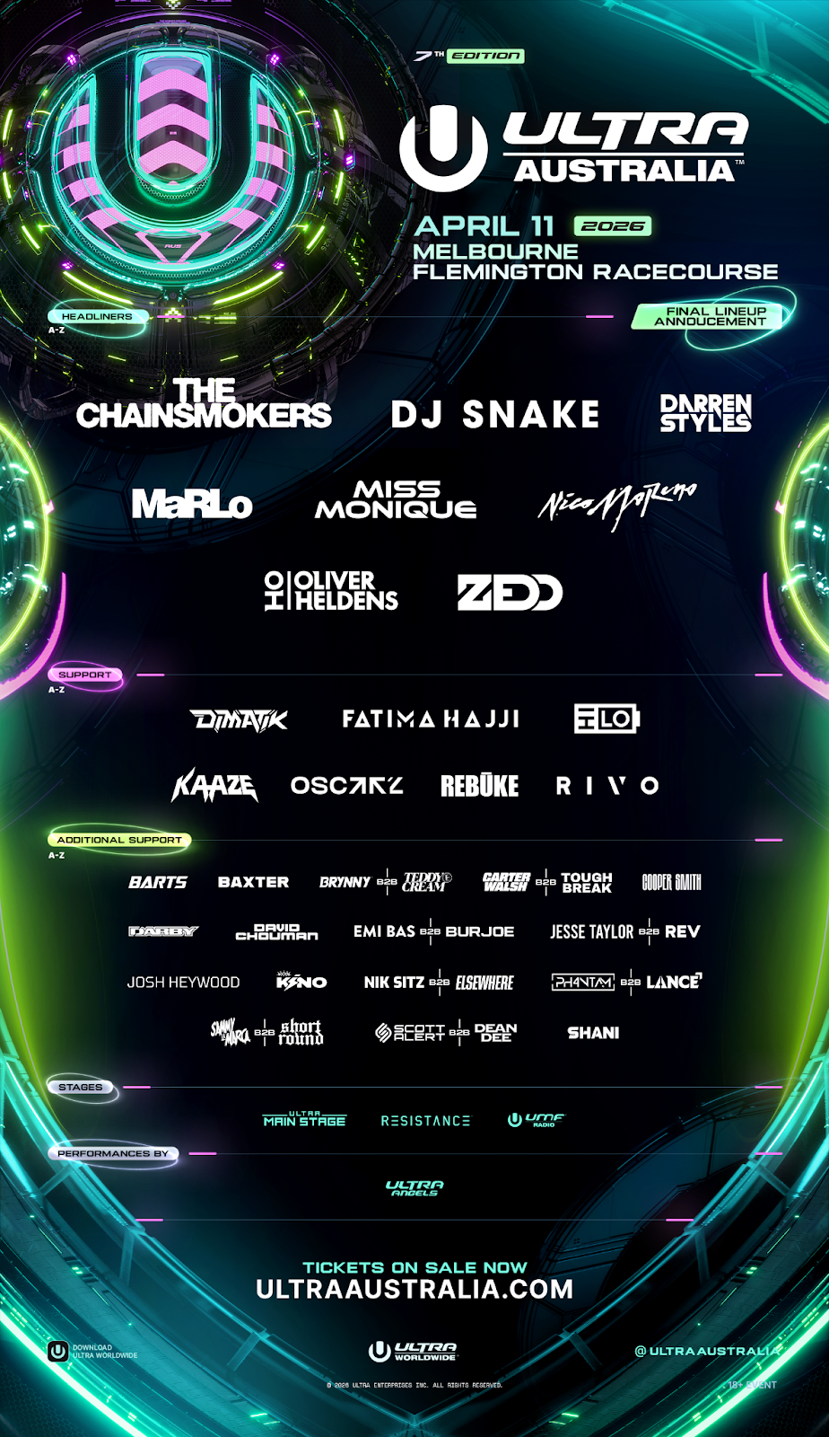 Ultra-Australia-2026-lineup